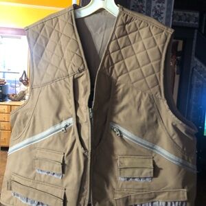 Men's Tan Quilted Vest